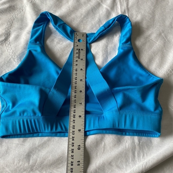 Adidas Women's Blue Sports Bra Logo Racerback - Picture 11 of 12